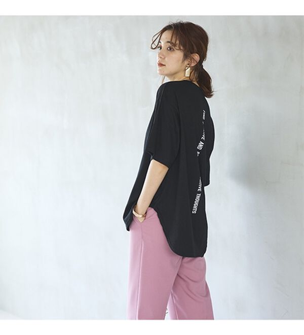 GeeRA（ジーラ）の「プリントチュニックＴシャツ（カットソー）」｜詳細画像