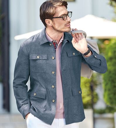 「＜アーノルド　パーマー＞リネンブレンドサマーテーラードジャケット（メンズジャケット）」