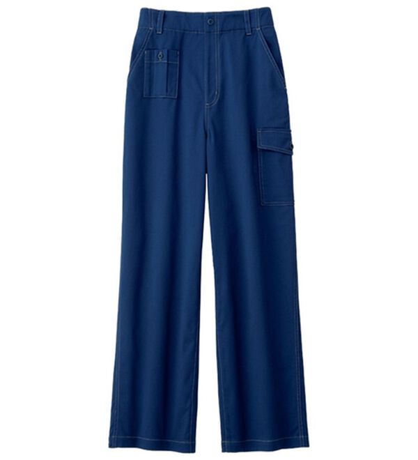 ルフラン（ルフラン）の「柔らか楽ちん！ポケットデザインパンツ（フルレングスパンツ）」｜ブルー