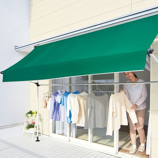 「物干し竿付つっぱり日よけスクリーン（エクステリア・屋外器具）」｜詳細画像