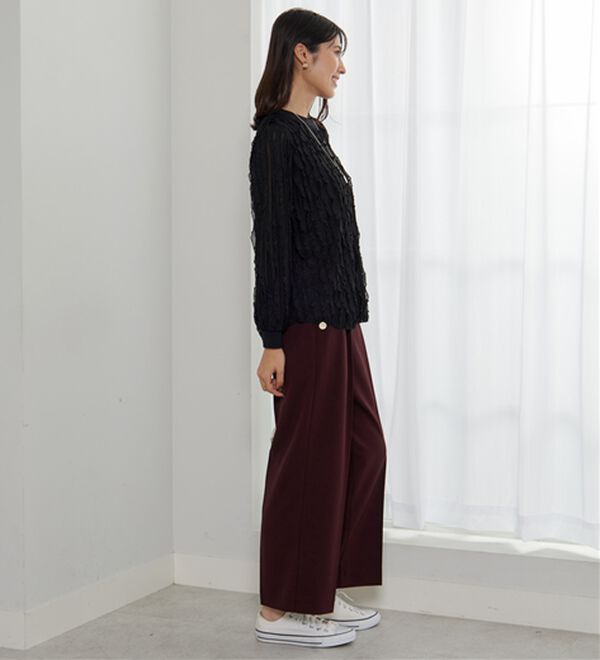 BELLUNA（ベルーナ）の「フリルジャカード素材プルオーバー（カットソー）」｜詳細画像