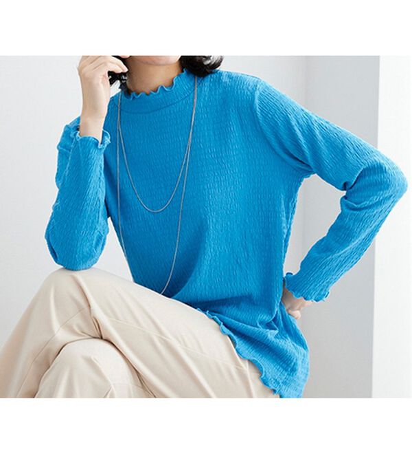 BELLUNA（ベルーナ）の「ジャカード素材メローデザインプルオーバー（カットソー）」｜詳細画像