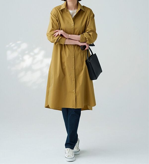 BELLUNA（ベルーナ）の「＜ＳＯＬＯＴＥＸ（Ｒ）＞ストレッチシャツワンピース（シャツワンピース）」｜詳細画像