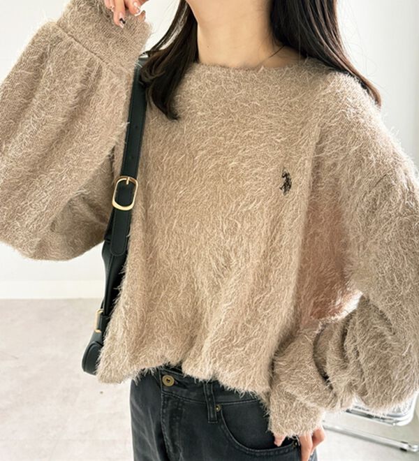 GeeRA（ジーラ）の「【U.S. POLO ASSN.】シャギーニットソートップス（ニット・セーター）」｜詳細画像