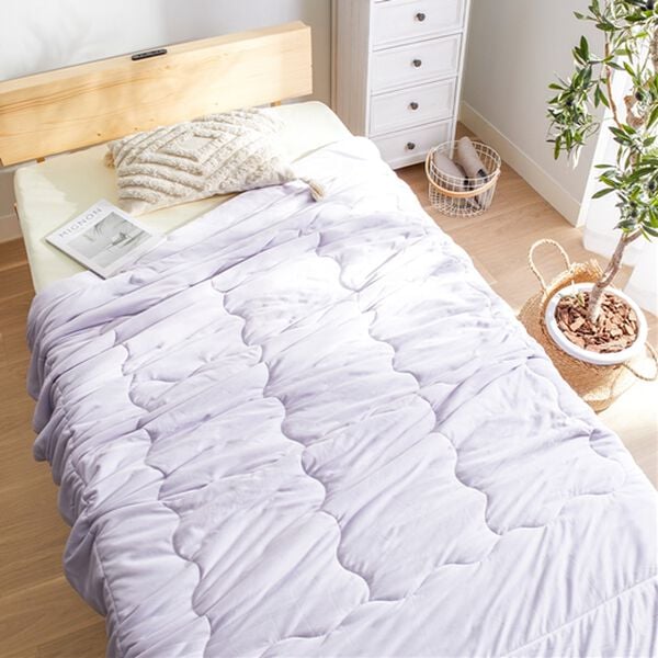 iellio（イエリオ）の「ひんやりッチ　リバーシブル冷感とろける肌掛布団＜ブランケット・夏用掛布団＞（掛布団）」｜ラベンダーグレー