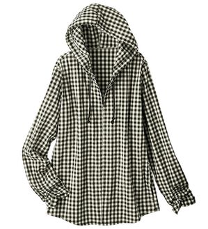 ギンガムチェック日よけパーカー - ベルーナ【公式】