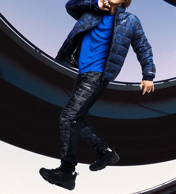 「＜ヘッド＞スポーティデザイン中わたパンツ（メンズフルレングスパンツ）」｜詳細画像