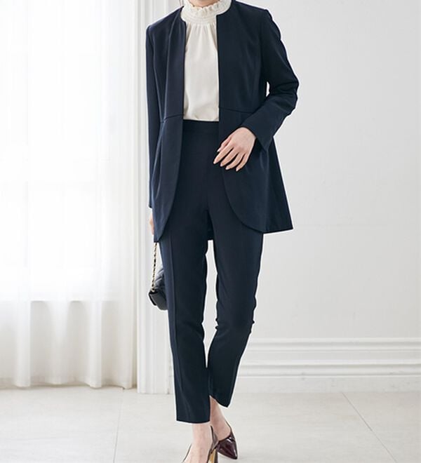 RANAN（ラナン）の「＜２点セット＞ラウンドヘムジャケットセットアップ（パンツスーツ）」｜詳細画像