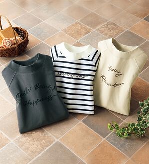 ルフラン（ルフラン）の「【３色組】刺しゅうちがいのプルオーバー（カットソー）」｜3色組