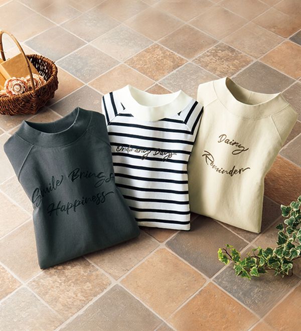 ルフラン（ルフラン）の「【３色組】刺しゅうちがいのプルオーバー（カットソー）」｜3色組