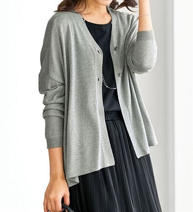 BELLUNA（ベルーナ）の「ボタン使いラメ入りカーディガン（ニットカーディガン）」