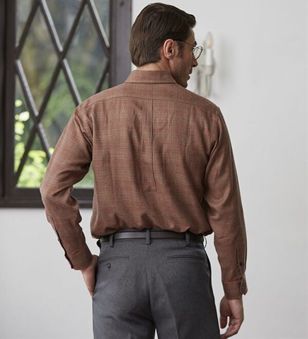 「着脱簡単！洗えるウールブレンドシャツ（メンズシャツ）」｜詳細画像