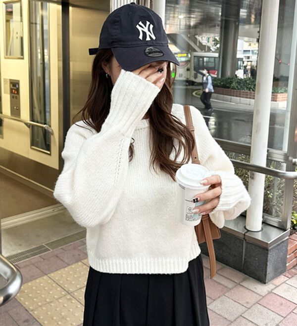 GeeRA（ジーラ）の「ボリュームスリーブショートニット（ニット・セーター）」｜詳細画像