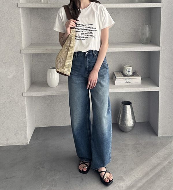 GeeRA（ジーラ）の「綿100％刺繍ロゴＴシャツ（Tシャツ）」｜詳細画像