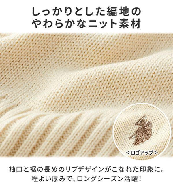 GeeRA（ジーラ）の「【ＵＳ．ＰＯＬＯ　ＡＳＳＮ】ショート丈ニット（ニット・セーター）」｜詳細画像