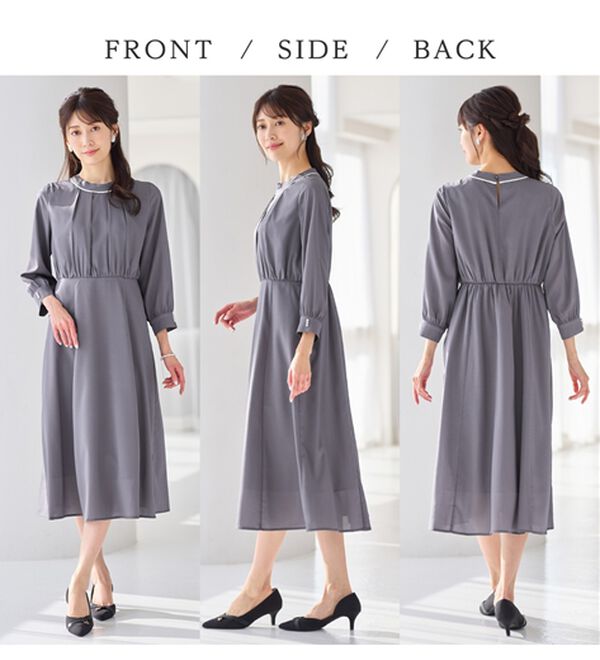 alotta（アロッタ）の「上品光沢フレアーワンピース（その他ワンピース）」｜詳細画像