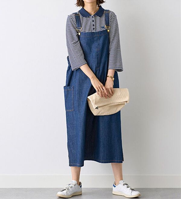 BELLUNA（ベルーナ）の「【多機能満載！】綿混素材かのこデザイン7分袖ポロシャツ（ポロシャツ）」｜詳細画像