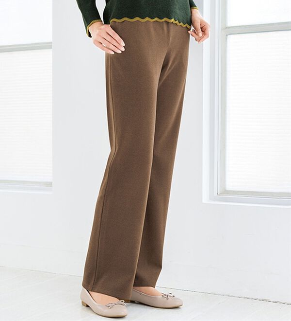 VINNO（ヴィノ）の「暖かピーチ起毛・ワイドパンツ（ワイドパンツ・ガウチョ）」｜詳細画像