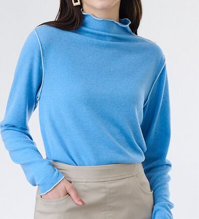 RANAN（ラナン）の「前後２ＷＡＹ！メロウ使いニットソーフリルプルオーバー（カットソー）」