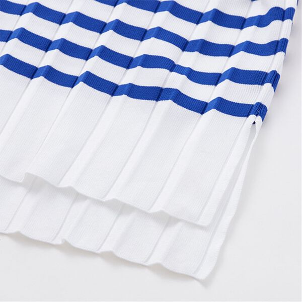 RANAN（ラナン）の「プリーツ風ボーダーニット（ニット・セーター）」｜詳細画像