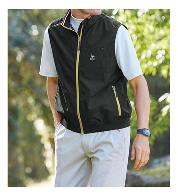 「＜ダンロップ・リファインド＞すっきり羽織れるスポーティベスト（メンズベスト）」｜詳細画像