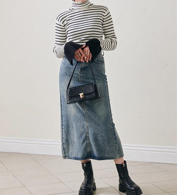 RANAN（ラナン）の「＜ムースタッチ＞洗える！バイカラータートルリブニット（ニット・セーター）」｜詳細画像