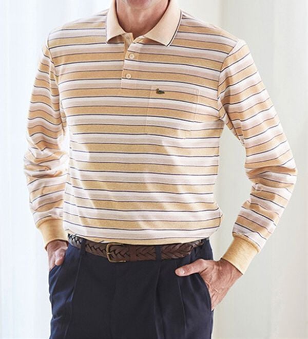 「＜デコイ＞こだわり設計！大人の夏長袖ポロシャツ（メンズポロシャツ）」｜詳細画像