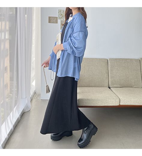 シアーシャツアンサンブル&レースタイトスカート｜レディース 