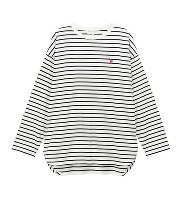 GeeRA（ジーラ）の「【Ｕ．Ｓ．ＰＯＬＯ ＡＳＳＮ】オーバーサイズ刺しゅうロンＴ（カットソー）」｜詳細画像