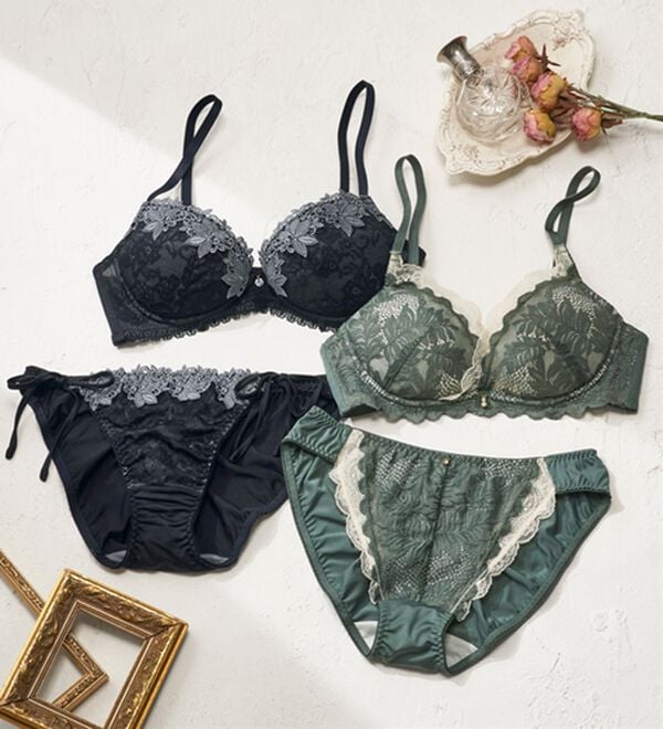 YU'NOW（ユナウ）の「ぷるるん谷間のノンワイヤーブラ＆ショーツ（ブラジャー＆ショーツセット）」｜詳細画像