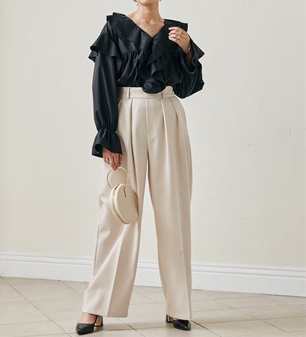 RANAN（ラナン）の「ビッグカラーフリルブラウス（ブラウス）」｜詳細画像