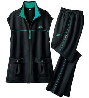 ルフラン（ルフラン）の「［Ｋ・ＳＷＩＳＳ］着心地いい！軽快ジャージスーツ（スポーツウェア）」｜黒