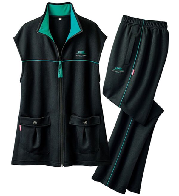 ルフラン（ルフラン）の「［Ｋ・ＳＷＩＳＳ］着心地いい！軽快ジャージスーツ（スポーツウェア）」｜黒