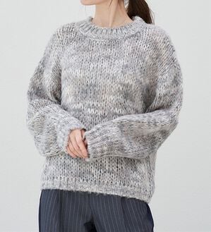 RANAN（ラナン）の「ミックスカラーシャギーニット（ニット・セーター）」｜グレー系