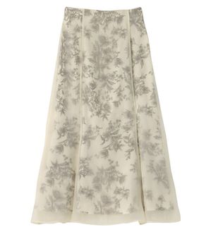 alotta（アロッタ）の「オーガンジー花柄マーメイドスカート（ロングスカート）」｜オフ系花柄