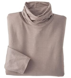 BELLUNA（ベルーナ）の「なめらかテンセル（ＴＭ）繊維ストレッチプルオーバー（カットソー）」｜ローズグレー