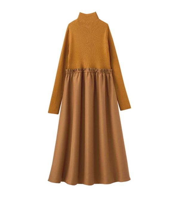 BELLUNA（ベルーナ）の「ニットプルオーバードッキングワンピース（ドッキングワンピース）」｜詳細画像