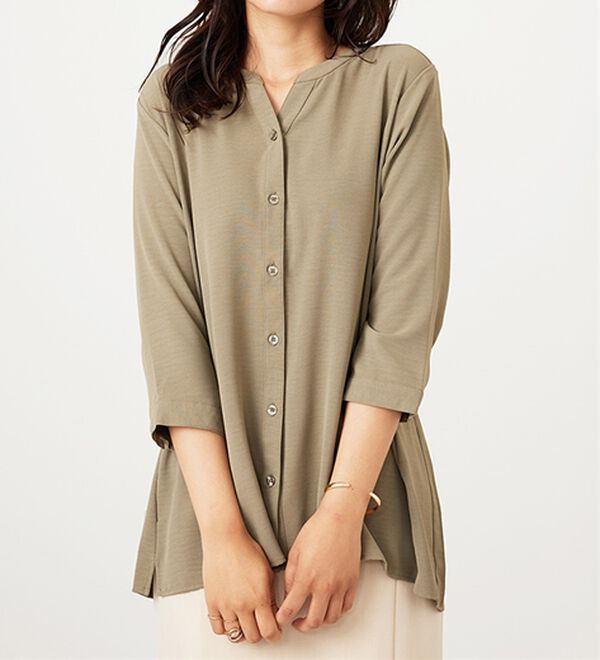 BELLUNA（ベルーナ）の「【新色追加】機能付！バックプリーツチュニック（チュニック）」｜詳細画像