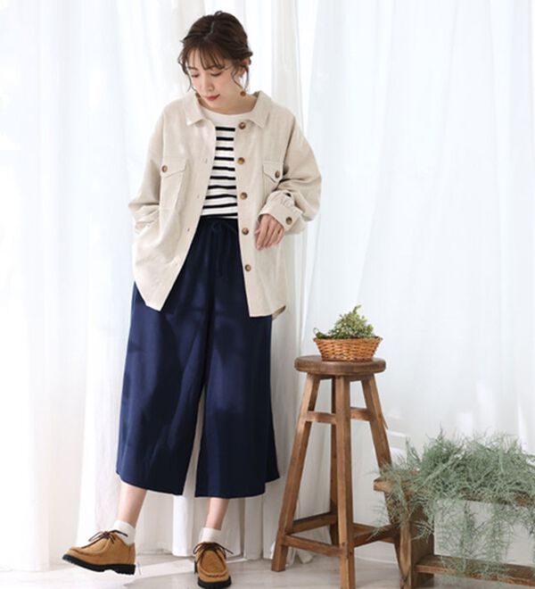 A HAPPY MARILYN（アハッピーマリリン）の「【Ｌ～８Ｌ】選べる身長別＆デザイン　ゆるっと楽ちん　ミニ裏毛　フレアスカート＆ワイドパンツ（ワイドパンツ・ガウチョ）」｜詳細画像