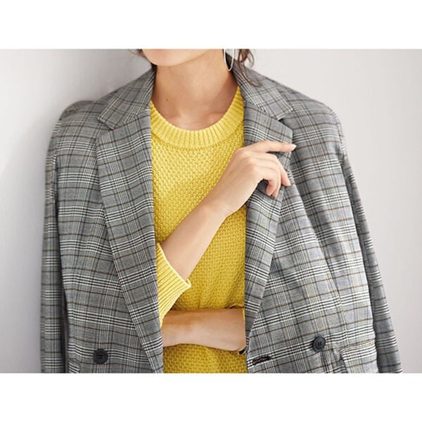 BELLUNA（ベルーナ）の「羽織るだけできちんと見え！チェック柄テーラードジャケット（テーラードジャケット）」｜詳細画像