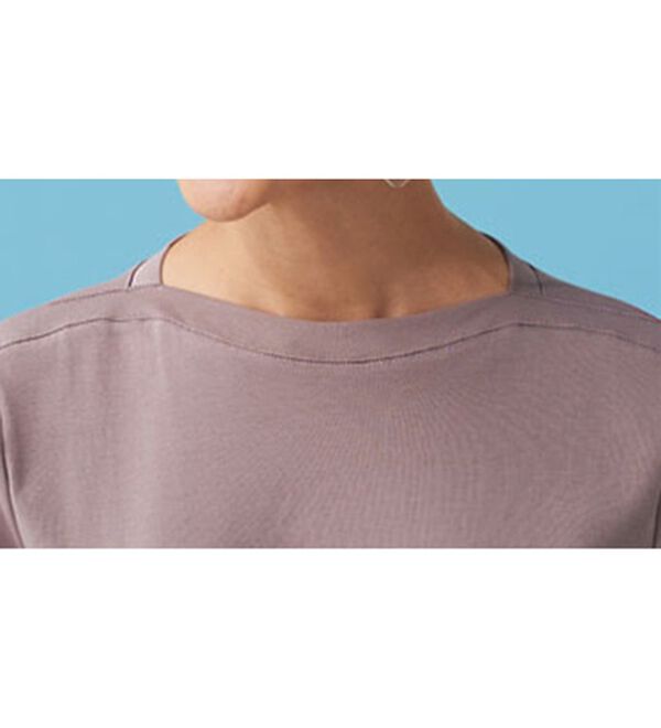 BELLUNA（ベルーナ）の「艶やか綿１００％シンプルプルオーバー（カットソー）」｜詳細画像