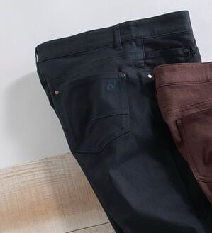 「＜コムルヴァン・オム＞すっきりストレッチ配色チノパンツ（メンズフルレングスパンツ）」｜ネイビー&times;ブルー