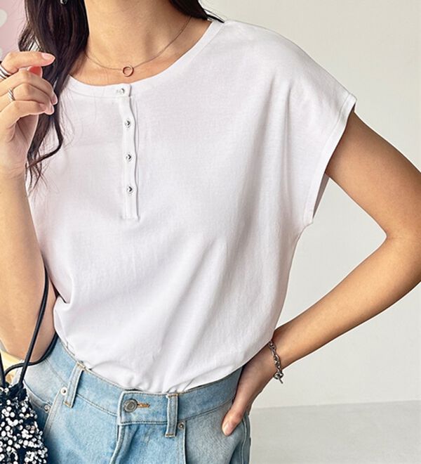 GeeRA（ジーラ）の「綿１００％前後２ＷＡＹシルケットフレンチスリーブカットソー（Tシャツ）」｜詳細画像