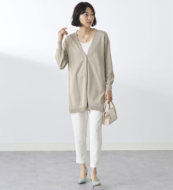 BELLUNA（ベルーナ）の「スタイルアップ！バックプリーツカーディガン（ニットカーディガン）」｜詳細画像