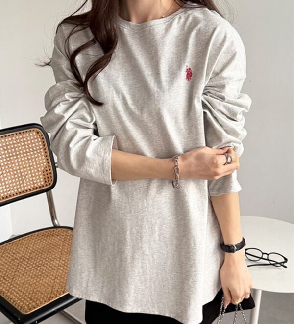 GeeRA（ジーラ）の「【Ｕ．Ｓ．ＰＯＬＯ ＡＳＳＮ】オーバーサイズ刺しゅうロンＴ（カットソー）」｜詳細画像