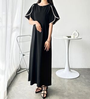 GeeRA（ジーラ）の「スリット入りフレアースリーブワンピース（その他ワンピース）」｜詳細画像