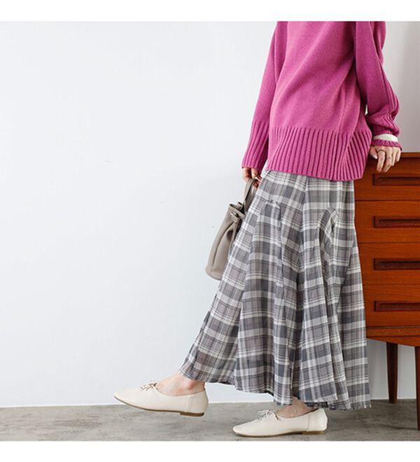 GeeRA（ジーラ）の「切替フレアーロングスカート（ロングスカート）」｜詳細画像