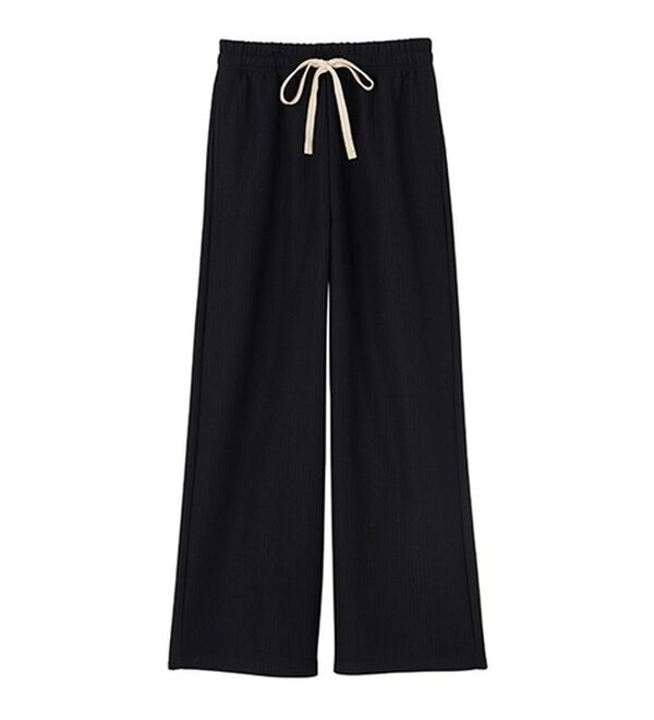 GeeRA（ジーラ）の「ふわふわあったか！裏起毛リブワイドパンツ（フルレングスパンツ）」｜詳細画像