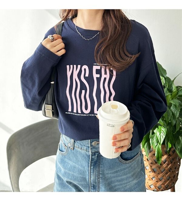 GeeRA（ジーラ）の「綿１００％アソートロゴロングＴｅｅ（カットソー）」｜詳細画像