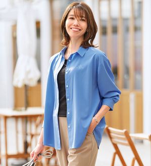BELLUNA（ベルーナ）の「＜ＥＬＬＥ　Ａｃｔｉｖｅ＞ラッシュガードシャツ（シャツ）」｜ブルー